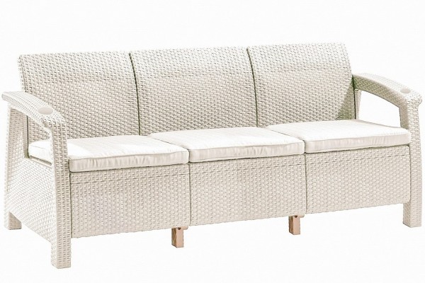 Трёхместный диван  Yalta Sofa 3 Seat белый купить в Балаково