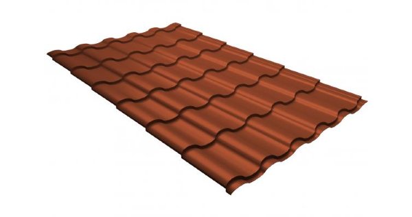 Металлочерепица кредо GL 0,5 GreenСoat Pural RR 750 кирпично-красный (RAL 8004 терракота) купить в Балаково