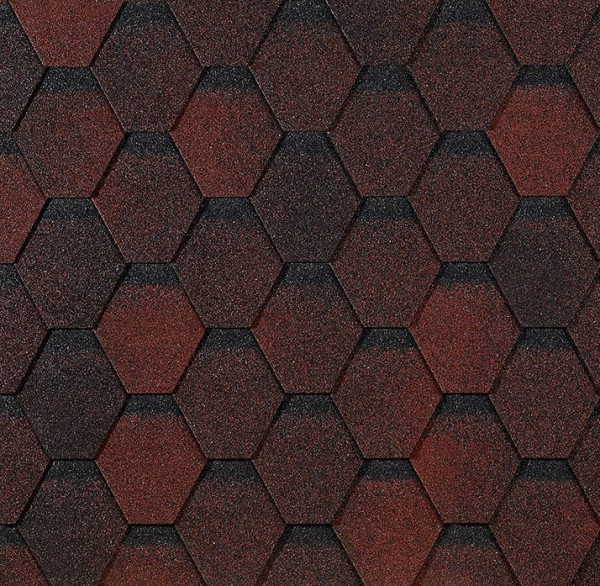 Гибкая черепица EURASIA Docke, Коллекция ШЕСТИГРАННИК Красный купить в Балаково