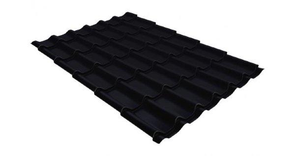 Металлочерепица классик GL 0,5 Velur20 RAL 9005 черный купить в Балаково