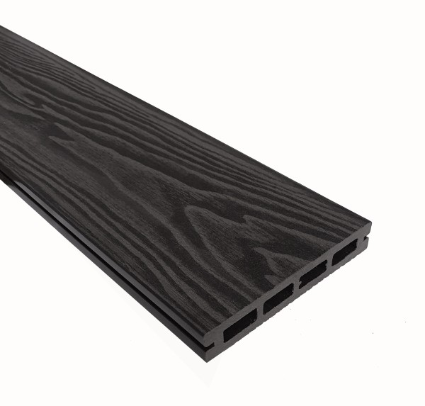 Террасная доска из ДПК Terrapol Смарт 3D Пустотелая с пазом Черное дерево купить в Балаково