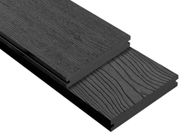 Террасная доска ДПК Outdoor 3D полнотелая STORM/OCEAN BLACK черная купить в Балаково