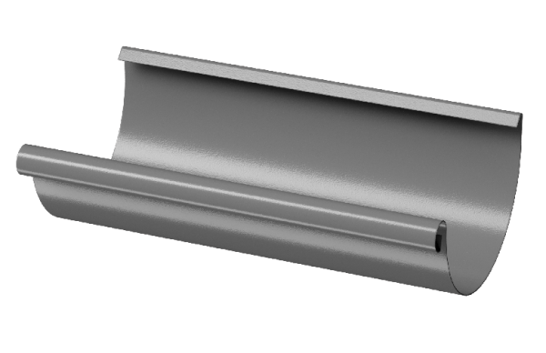 Желоб полукруглый D125 3 м Döcke STAL PREMIUM Графит, (RAL 7024) купить в Балаково