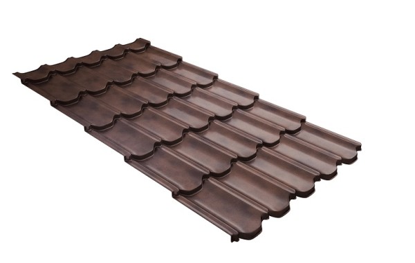 Металлочерепица квинта плюс с  3D резом 0,45 Safari Twincolor Brown купить в Балаково