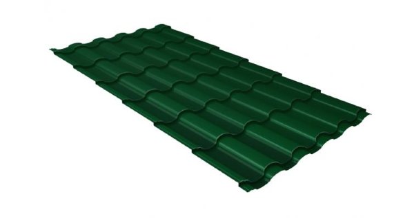 Металлочерепица кредо 0,5 Satin RAL 6005 зеленый мох купить в Балаково