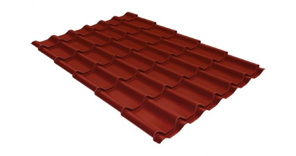 Металлочерепица классик 0,5 Satin RAL 3009 оксидно-красный купить в Балаково