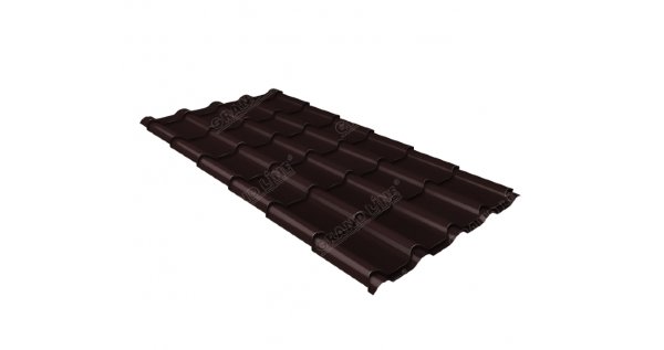 Металлочерепица камея GL 0,5 Quarzit RAL 8017 Metallic купить в Балаково