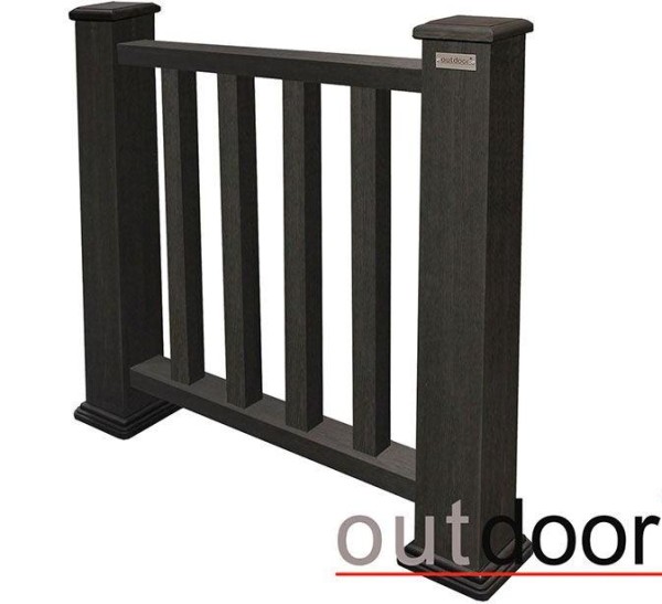 Ограждение из ДПК Outdoor Классик 3D STORM чёрный купить в Балаково
