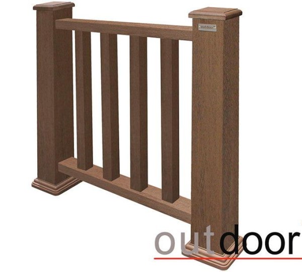 Ограждение из ДПК Outdoor Классик 3D STORM коричневый микс купить в Балаково