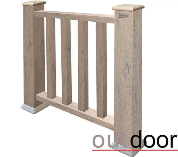 Ограждение из ДПК Outdoor Классик 3D STORM серый микс купить в Балаково
