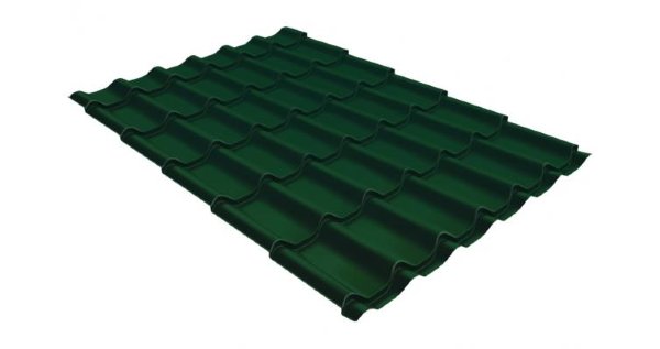 Металлочерепица классик GL 0,5 Velur20 RAL 6005 зеленый мох купить в Балаково