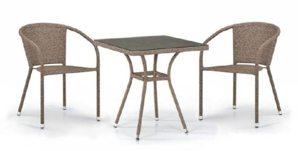Комплект плетеной мебели AFINA из иск. ротанга T282BNT/Y137C-W56 Light Brown 2Pcs купить в Балаково