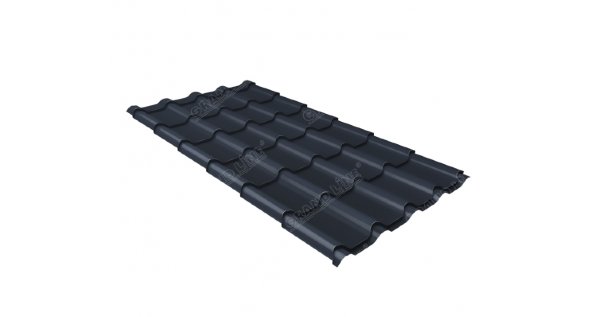 Металлочерепица камея 0,5 Satin RAL 7024 мокрый асфальт купить в Балаково