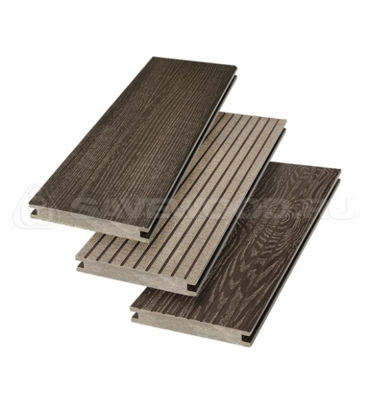 Террасная доска SW Fraxinus (R) полнотелая «SaveWood» Темно-коричневый купить в Балаково