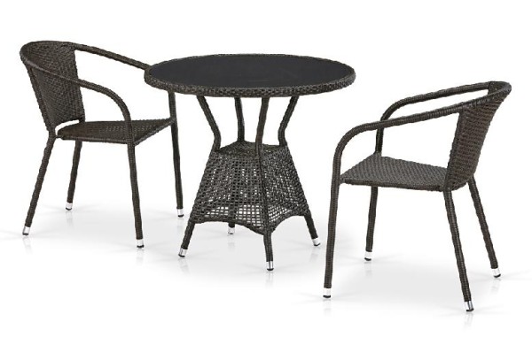 Комплект плетеной мебели AFINA из иск. ротанга T707ANS/Y137C-W53 Brown 2Pcs купить в Балаково