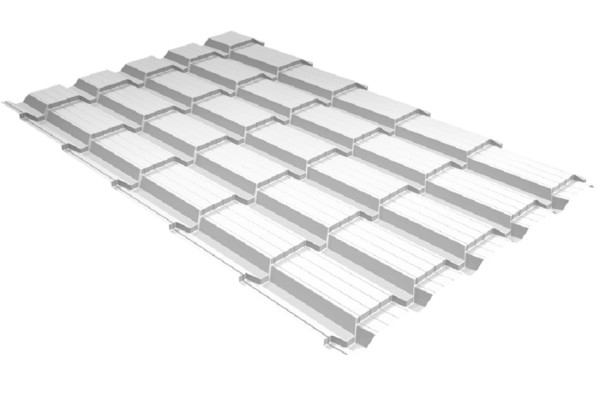 Металлочерепица GL квадро профи 0,5 Satin RAL 9003 сигнальный белый купить в Балаково