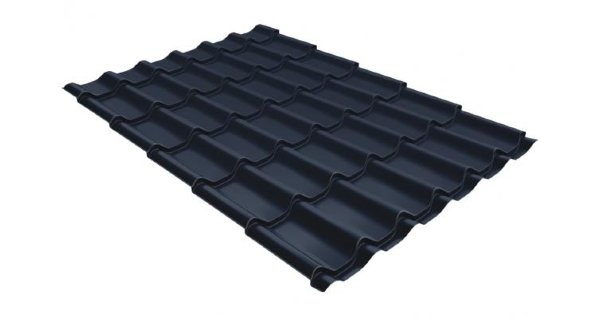 Металлочерепица классик 0,5 Satin RAL 7024 мокрый асфальт купить в Балаково