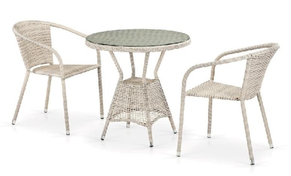 Комплект плетеной мебели AFINA из иск. ротанга T705ANT/Y137C-W85 Latte 2Pcs купить в Балаково