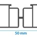 Лага алюминиевая KRONEX 50x25x3000 мм несущая купить в Балаково