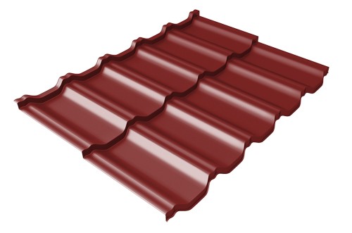 Металлочерепица модульная Квинта Uno Grand Line c 3D резом 0,5 Satin RAL 3011 коричнево-красный купить в Балаково