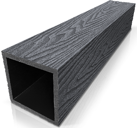 Столб ДПК 3D GardenParkett фактура дерева Графит купить в Балаково
