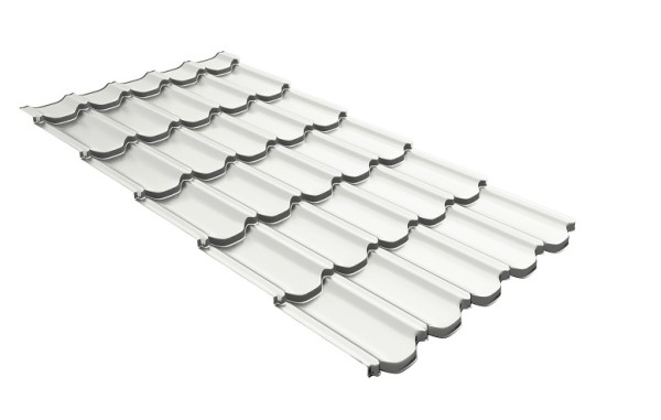 Металлочерепица квинта плюс с 3D резом 0,5 Satin RAL 9003 сигнальный белый купить в Балаково