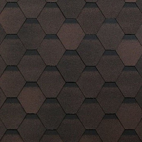 Гибкая черепица Shinglas, коллекция Оптима – Коричневый купить в Балаково