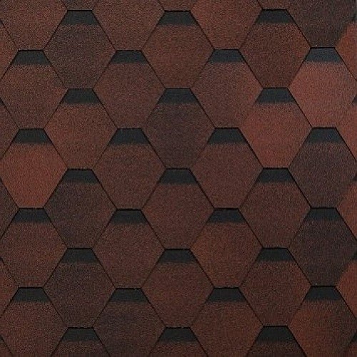 Гибкая черепица Shinglas, коллекция Оптима – Красный купить в Балаково