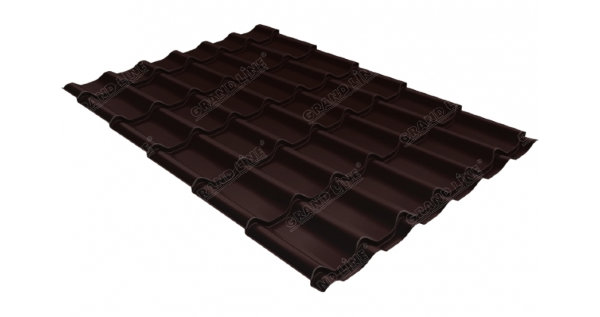Металлочерепица классик GL 0,5 Quarzit RAL 8017 шоколад Metallic купить в Балаково