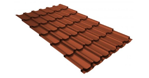 Металлочерепица квинта плюс 0,5 GreenCoat Pural RR 750 кирпично-красный (RAL 8004 терракота) купить в Балаково