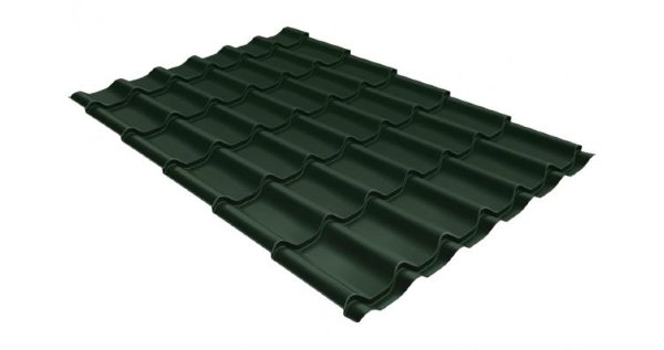 Металлочерепица классик 0,5 Satin RR 11 темно-зеленый купить в Балаково